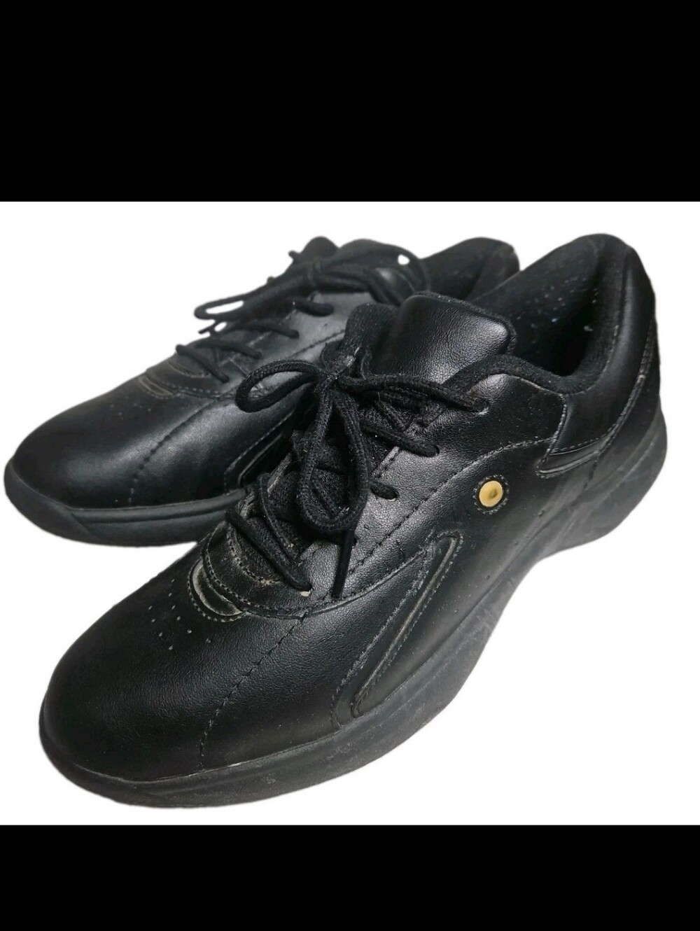 Easy Spirit Women's Lace Up Shoes Black Sz9 Esennances Work[7C